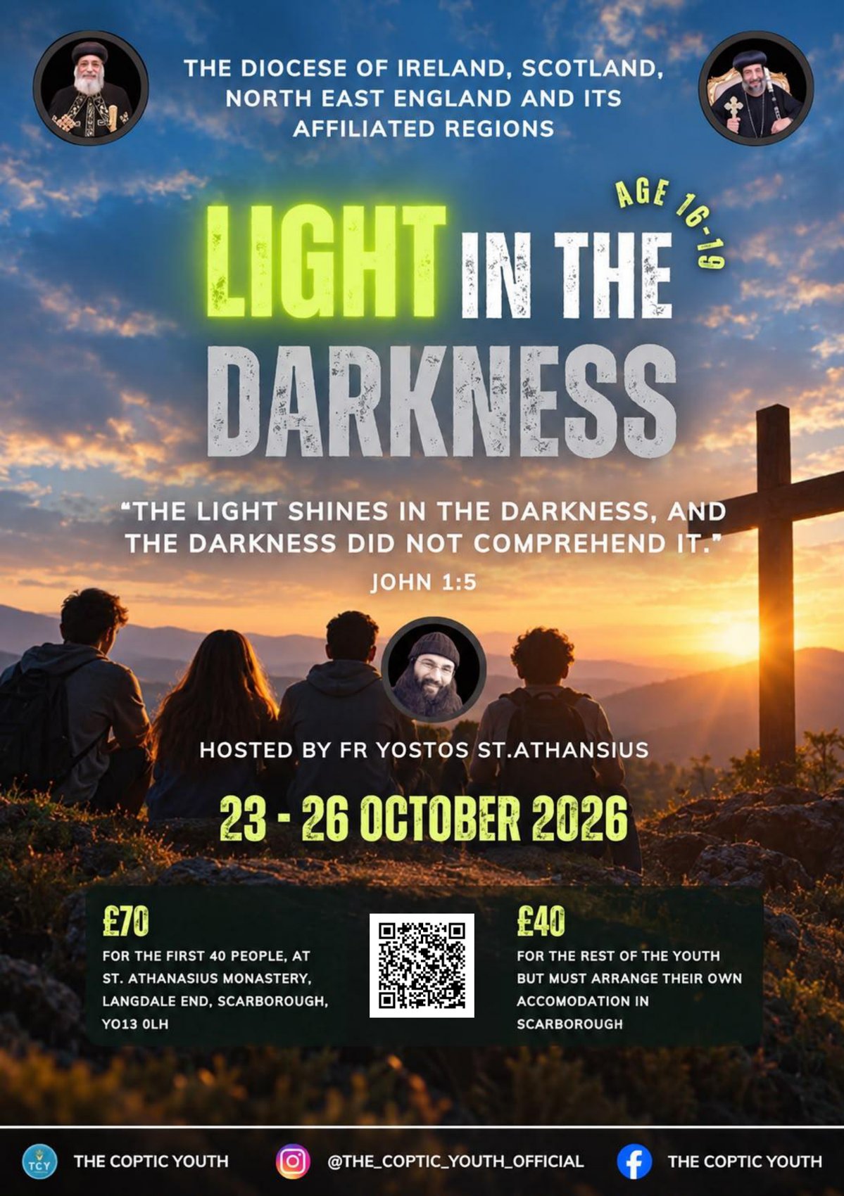 Light in the Darkness youth retreat poster
